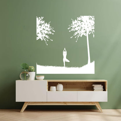 Mural And Wall Vinyl Decal Yin Yang Relaxation Yoga Sports Natural Health Beauty Can Modify And Add Information