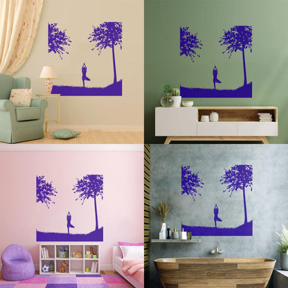 Mural And Wall Vinyl Decal Yin Yang Relaxation Yoga Sports Natural Health Beauty Can Modify And Add Information