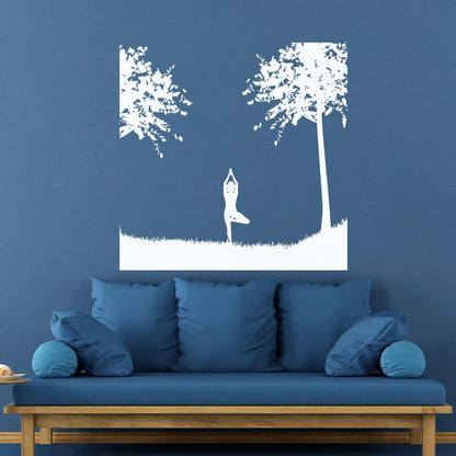 Mural And Wall Vinyl Decal Yin Yang Relaxation Yoga Sports Natural Health Beauty Can Modify And Add Information