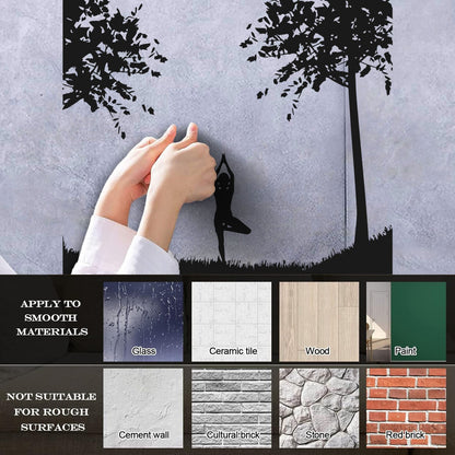 Mural And Wall Vinyl Decal Yin Yang Relaxation Yoga Sports Natural Health Beauty Can Modify And Add Information