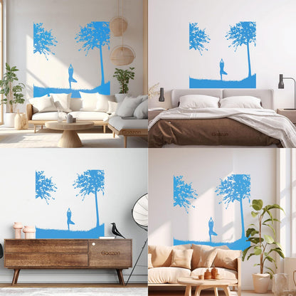 Mural And Wall Vinyl Decal Yin Yang Relaxation Yoga Sports Natural Health Beauty Can Modify And Add Information