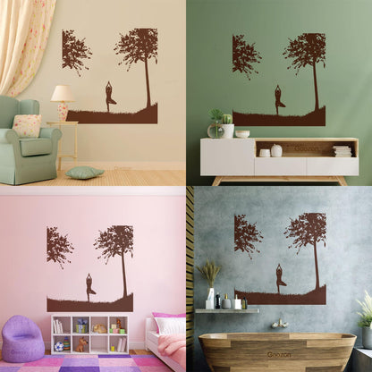 Mural And Wall Vinyl Decal Yin Yang Relaxation Yoga Sports Natural Health Beauty Can Modify And Add Information