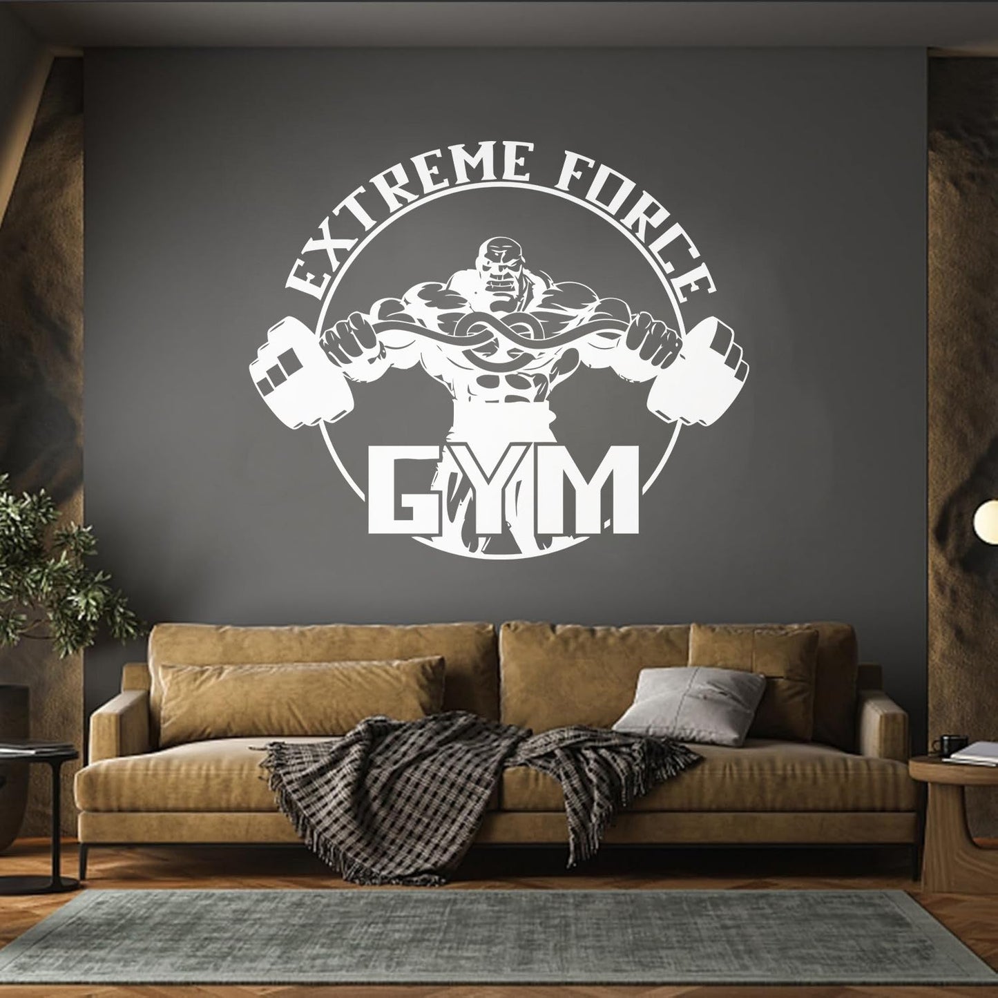 Fine Carving Stickers Gymnastics Extreme Force Bodybuilding Fitnesscenter Sport Car Body Decoration