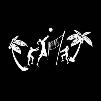 Wall Stickers Relax Beach Volleyball Sport Recreation Window Decals