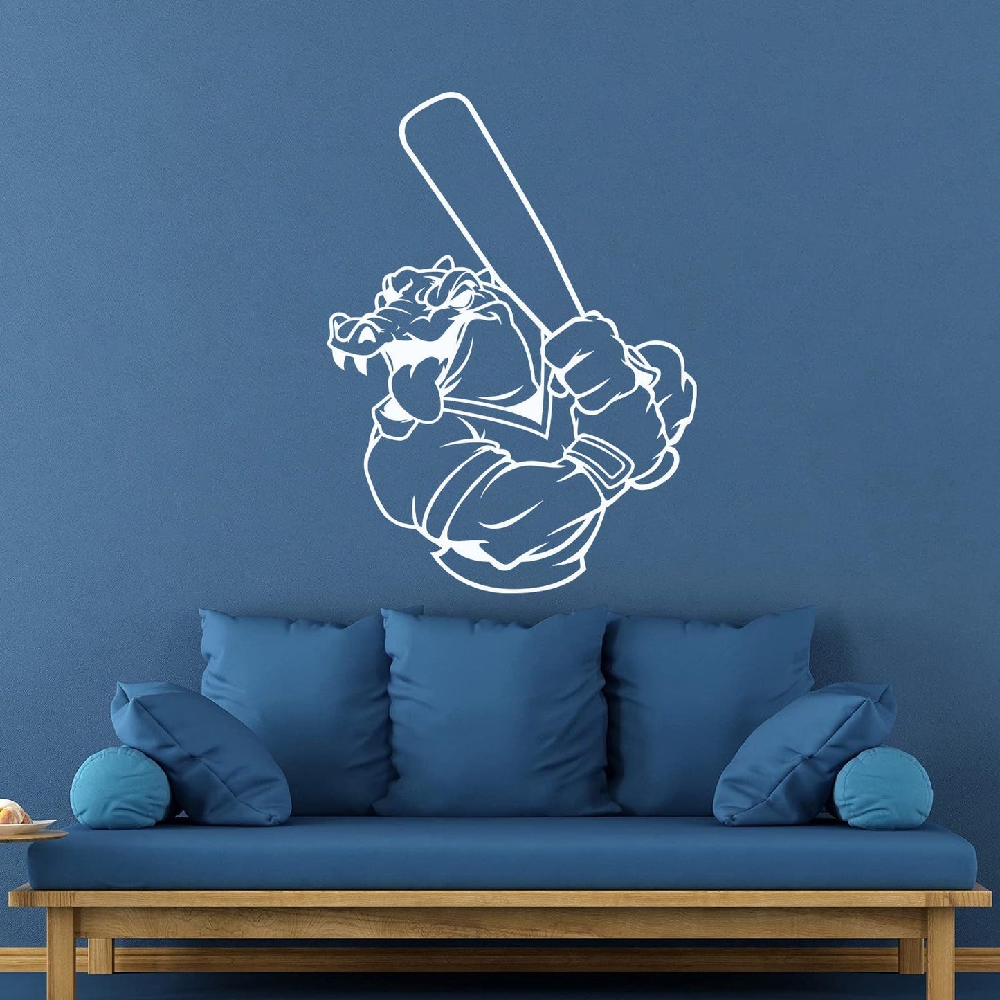 Lettering Decals Alligator Baseball Bat Player Sport Game Animal Removable Without Leaving Glue