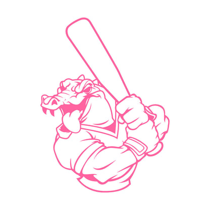 Lettering Decals Alligator Baseball Bat Player Sport Game Animal Removable Without Leaving Glue