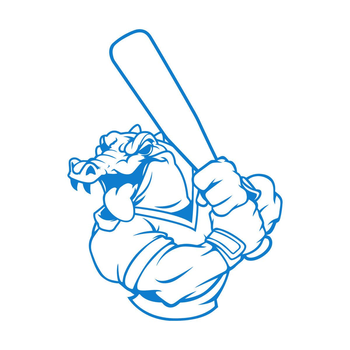 Lettering Decals Alligator Baseball Bat Player Sport Game Animal Removable Without Leaving Glue