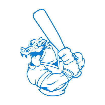 Lettering Decals Alligator Baseball Bat Player Sport Game Animal Removable Without Leaving Glue