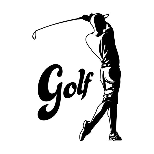 Wall Decals Pvc Golf Sport Professional Golfer Home Self Adhesive