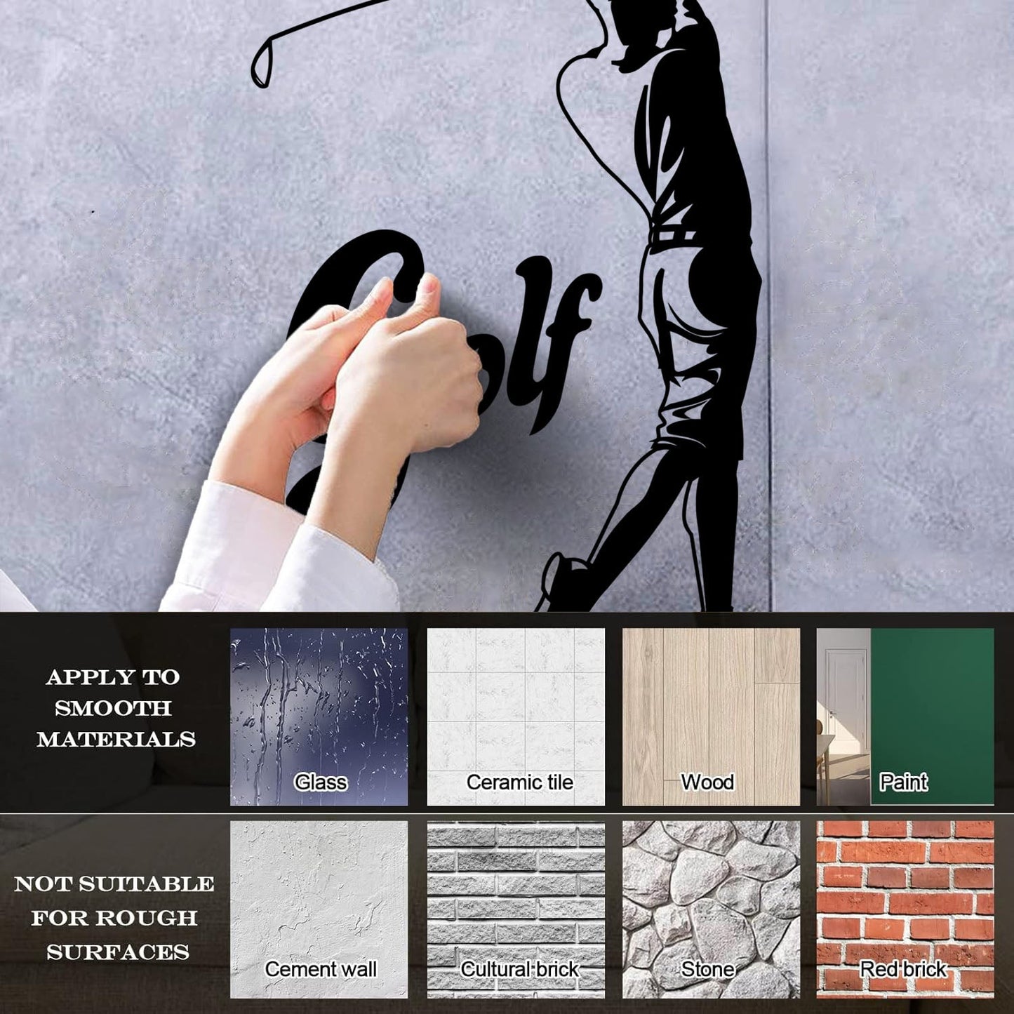 Wall Decals Pvc Golf Sport Professional Golfer Home Self Adhesive