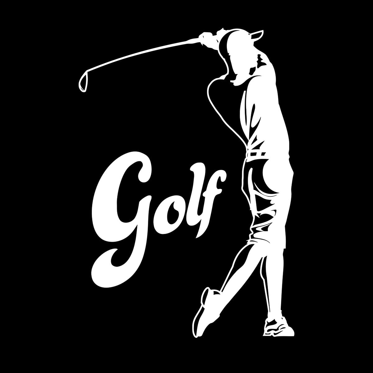 Wall Decals Pvc Golf Sport Professional Golfer Home Self Adhesive