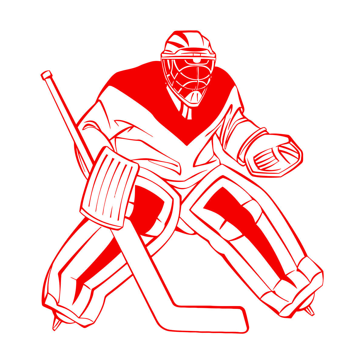 Lettering Stickers Hockey Goalkeeper Winter Sport Home Do Not Damage The Wall Surface