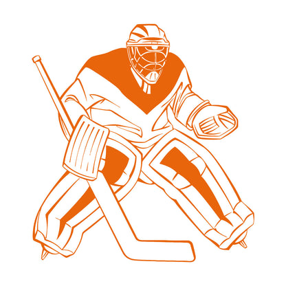 Lettering Stickers Hockey Goalkeeper Winter Sport Home Do Not Damage The Wall Surface