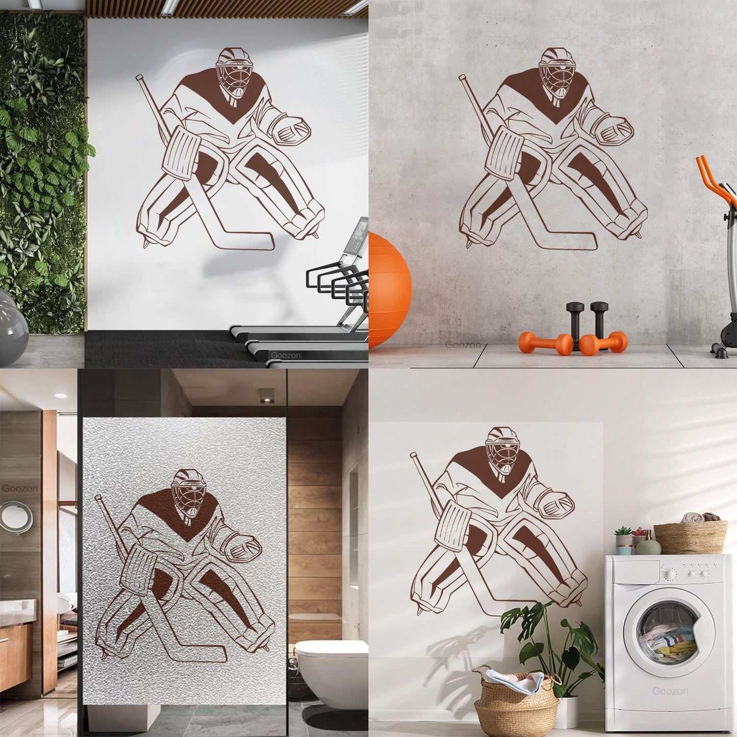 Lettering Stickers Hockey Goalkeeper Winter Sport Home Do Not Damage The Wall Surface