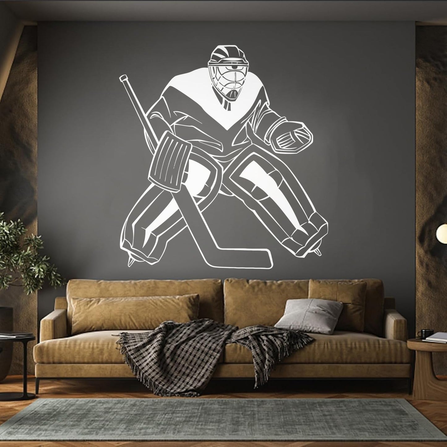 Lettering Stickers Hockey Goalkeeper Winter Sport Home Do Not Damage The Wall Surface