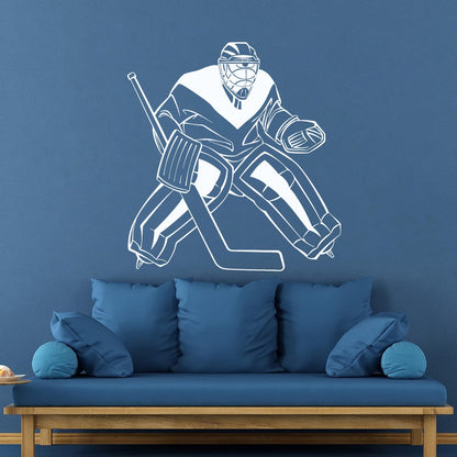 Lettering Stickers Hockey Goalkeeper Winter Sport Home Do Not Damage The Wall Surface