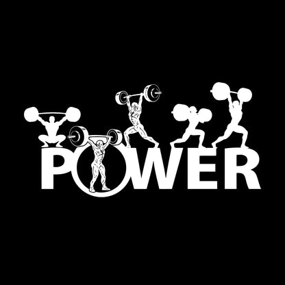 Powerlifting Bodybuilding Sport Barbell Home Vinyl Wall Stickers Equipped With Transfer Film Kit