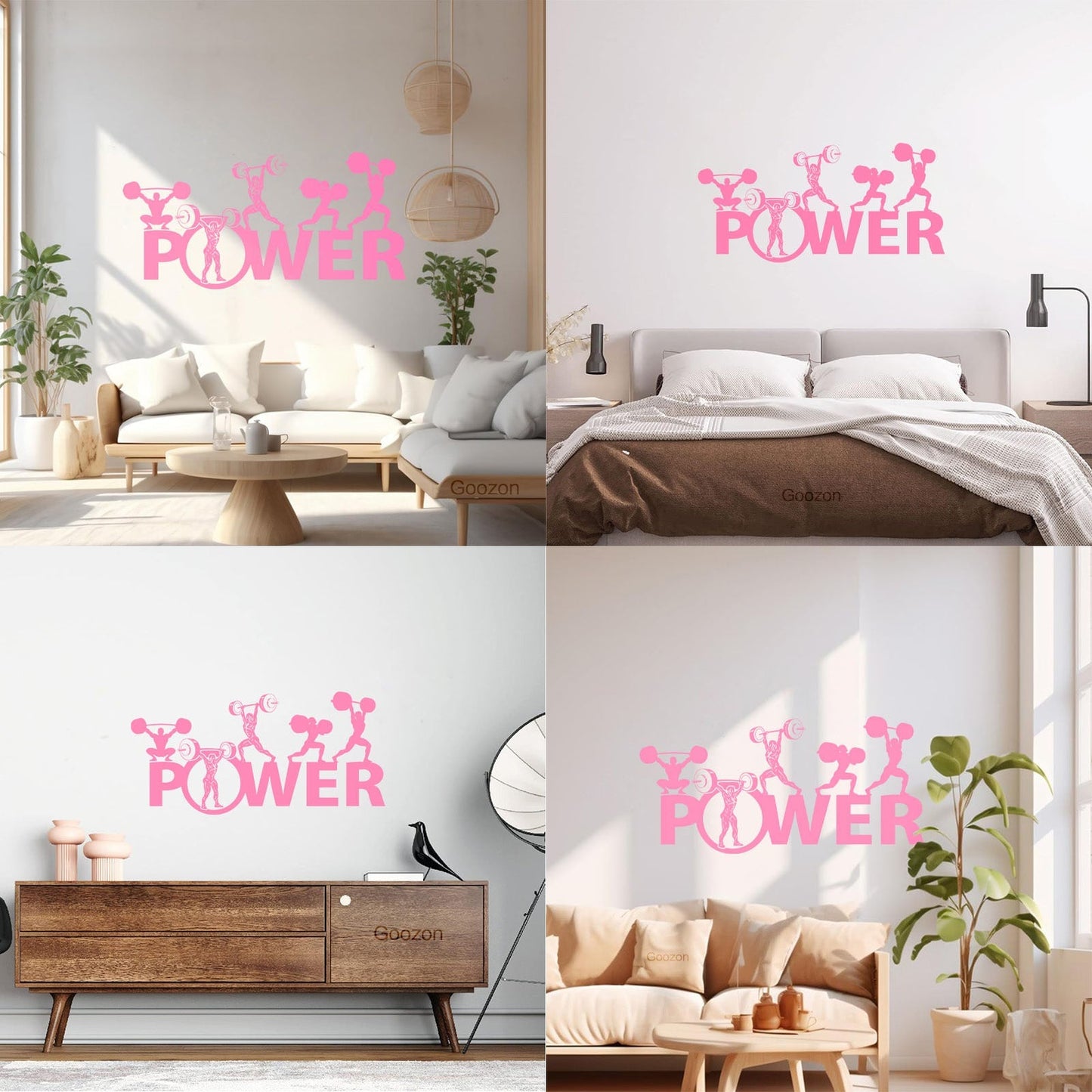 Powerlifting Bodybuilding Sport Barbell Home Vinyl Wall Stickers Equipped With Transfer Film Kit