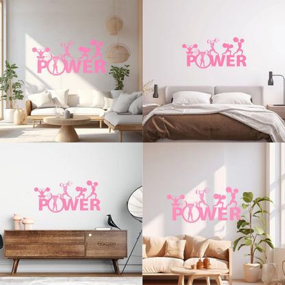 Powerlifting Bodybuilding Sport Barbell Home Vinyl Wall Stickers Equipped With Transfer Film Kit