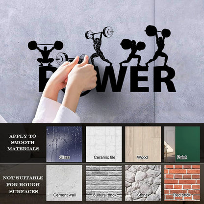 Powerlifting Bodybuilding Sport Barbell Home Vinyl Wall Stickers Equipped With Transfer Film Kit