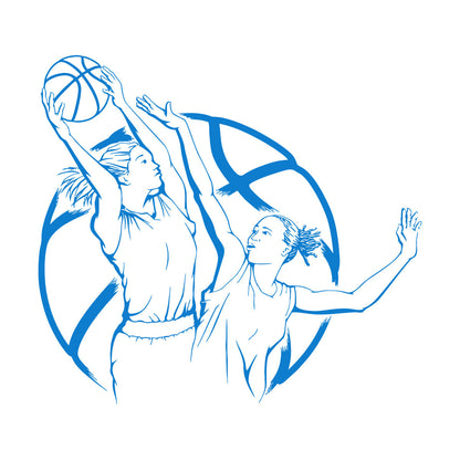 Wall Decals Basketball Girl Playing Ball Home Easy Installation