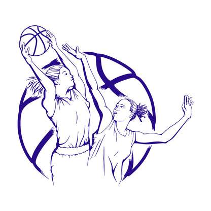 Wall Decals Basketball Girl Playing Ball Home Easy Installation