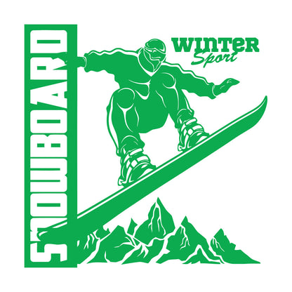 Vinyl Wall Decals Snowboard Mountains Winter Extreme Sport Home Art Mural Painting