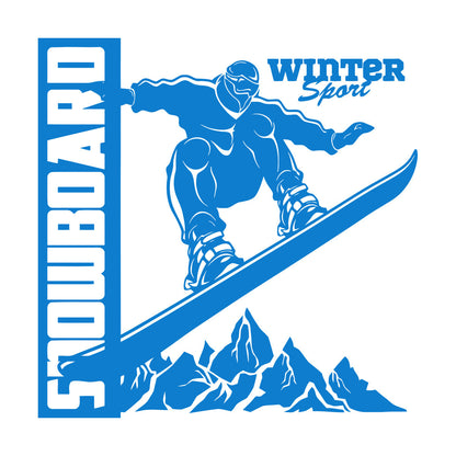 Vinyl Wall Decals Snowboard Mountains Winter Extreme Sport Home Art Mural Painting