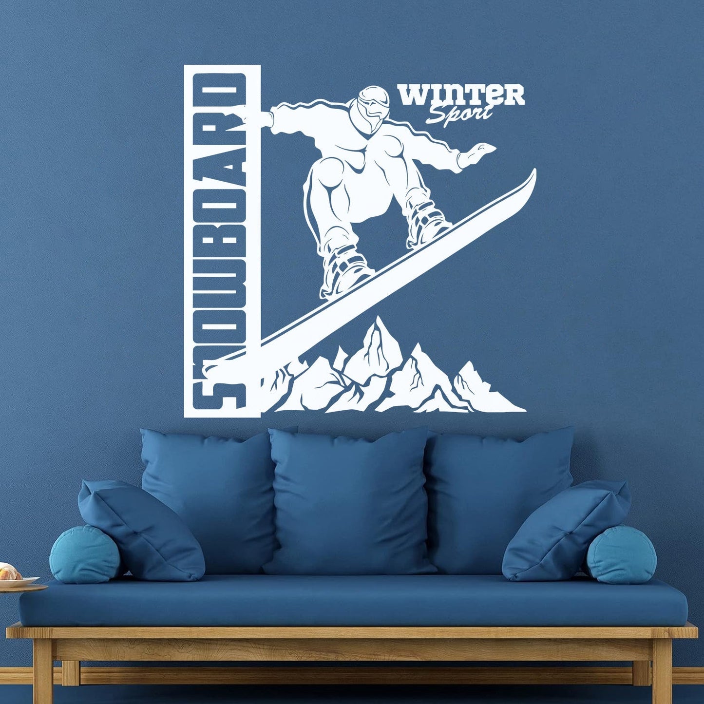 Vinyl Wall Decals Snowboard Mountains Winter Extreme Sport Home Art Mural Painting