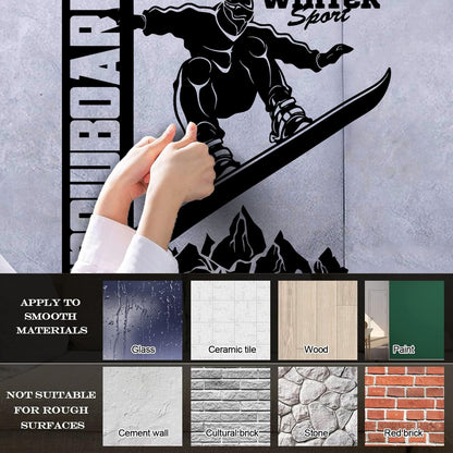 Vinyl Wall Decals Snowboard Mountains Winter Extreme Sport Home Art Mural Painting