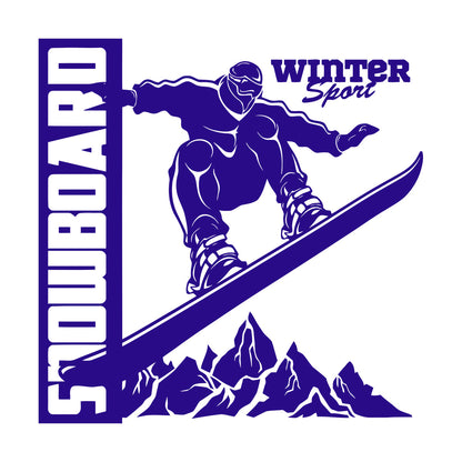Vinyl Wall Decals Snowboard Mountains Winter Extreme Sport Home Art Mural Painting