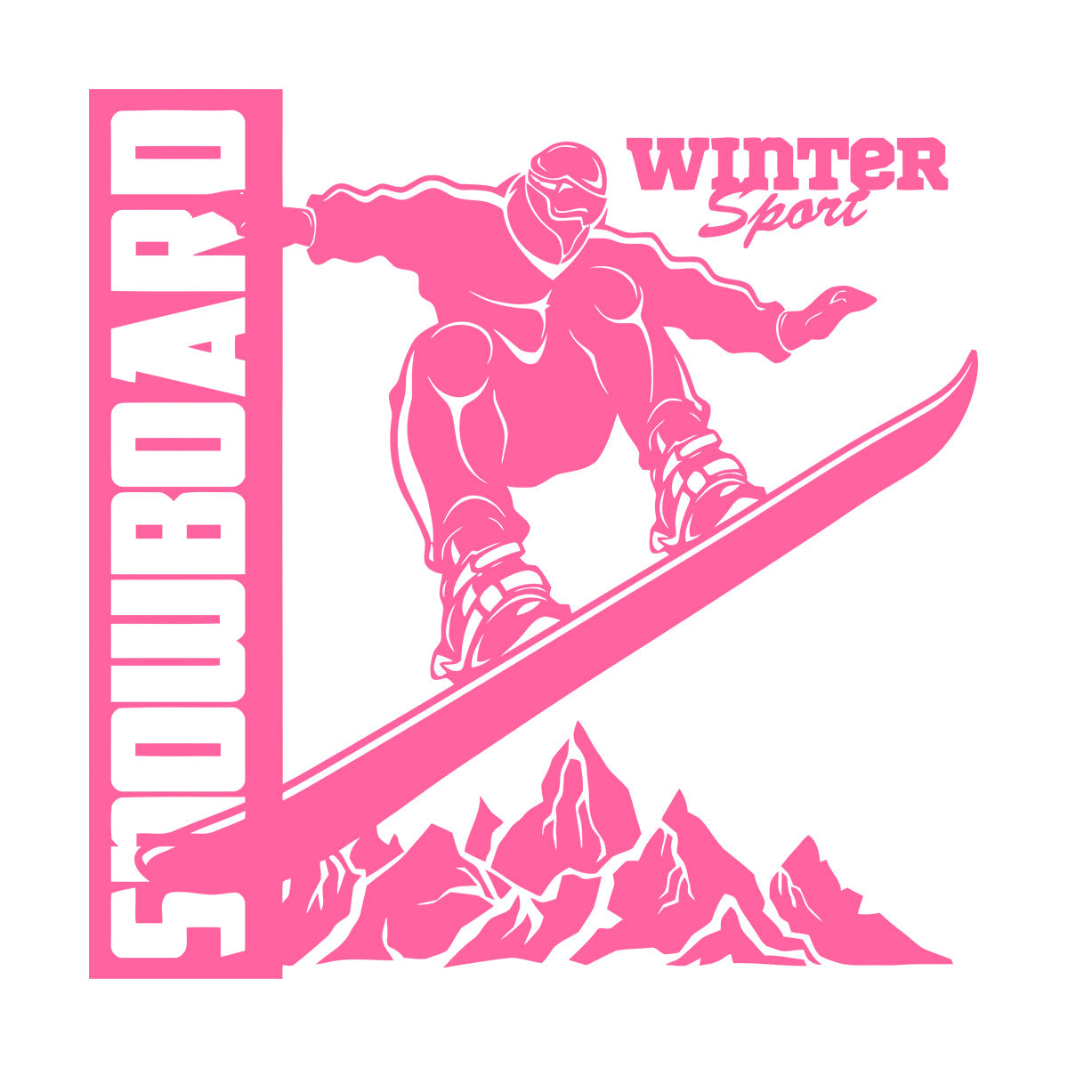 Vinyl Wall Decals Snowboard Mountains Winter Extreme Sport Home Art Mural Painting