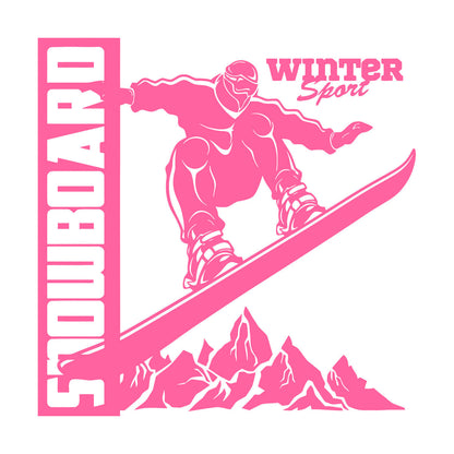 Vinyl Wall Decals Snowboard Mountains Winter Extreme Sport Home Art Mural Painting