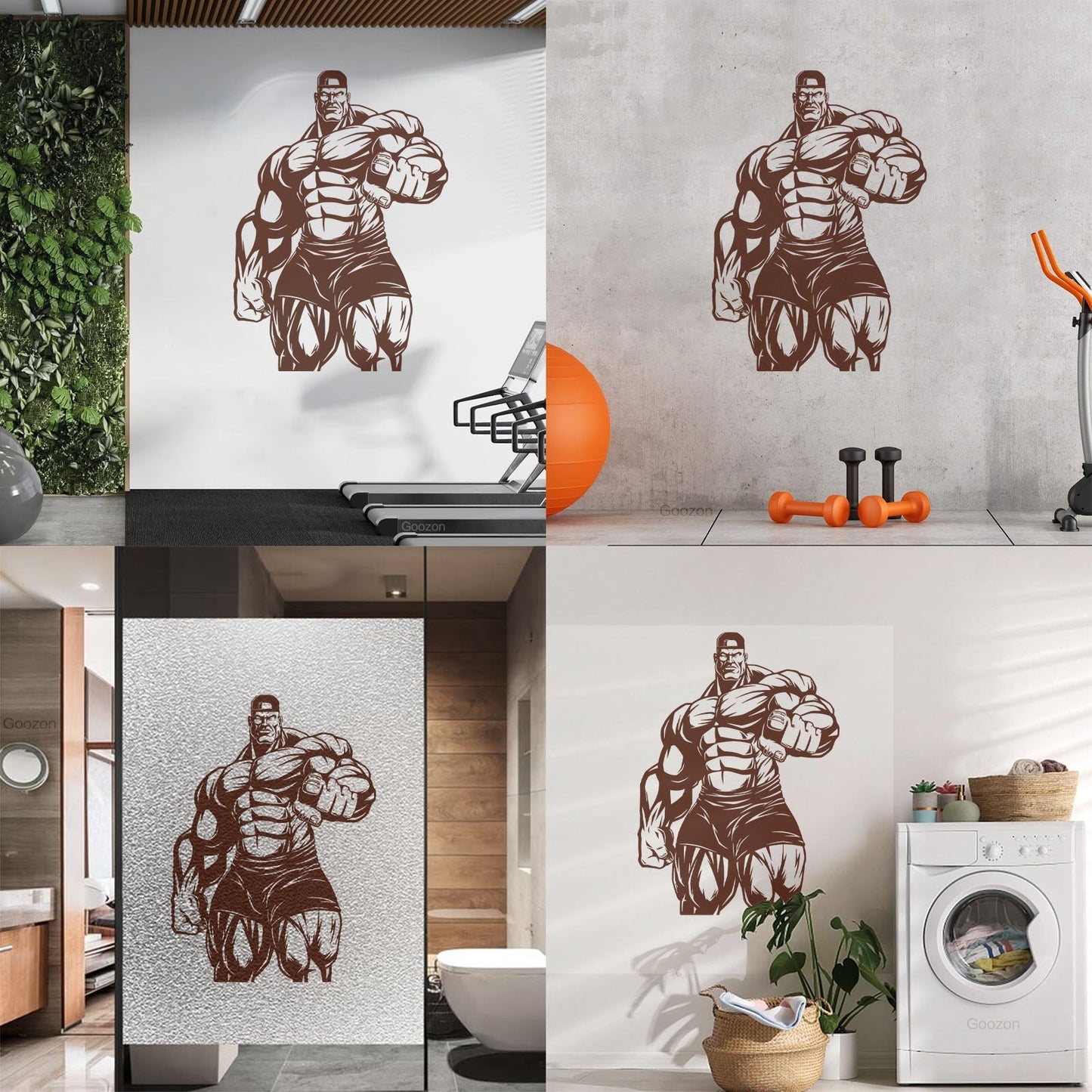 Engraving Decals Bodybuilding Bodybuilder Iron Sport Home Multiple Size Options