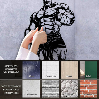 Engraving Decals Bodybuilding Bodybuilder Iron Sport Home Multiple Size Options