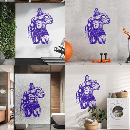 Engraving Decals Bodybuilding Bodybuilder Iron Sport Home Multiple Size Options