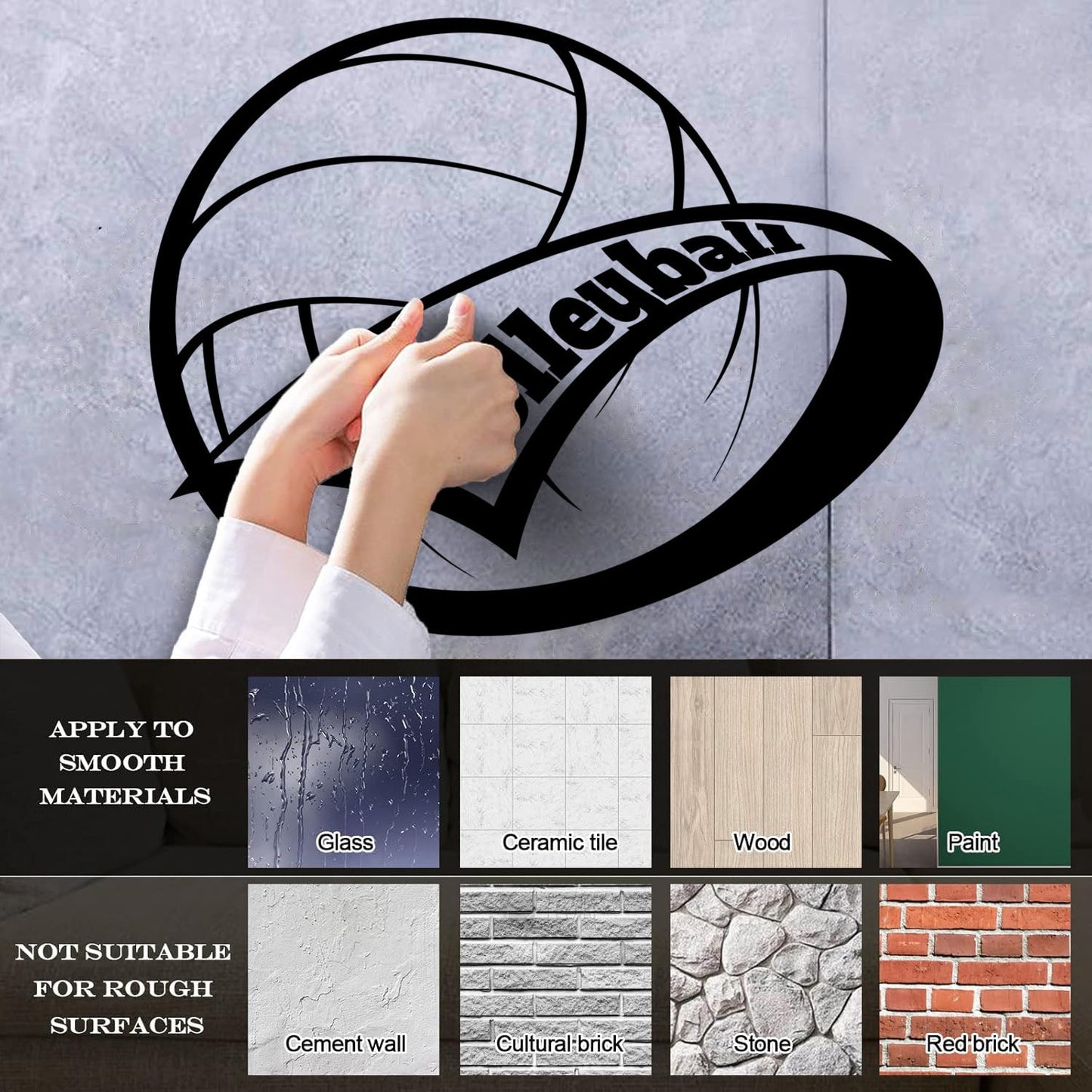 Wall Stickers Volleyball Ball Sport Home Art Decoration