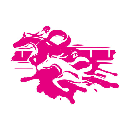 Fine Carving Decals Jockey Steeplechase Horse Racing Home Wall Beautification