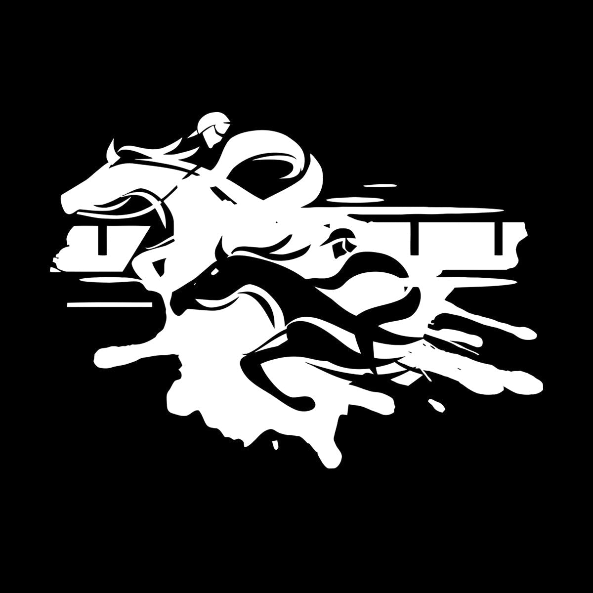 Fine Carving Decals Jockey Steeplechase Horse Racing Home Wall Beautification