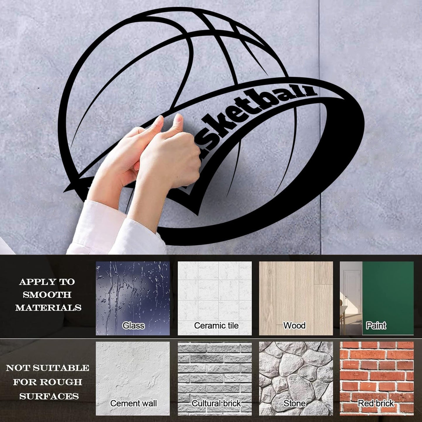 Sport Basketball Ball Entertainment Home Vinyl Art Sticker Car Body Decoration