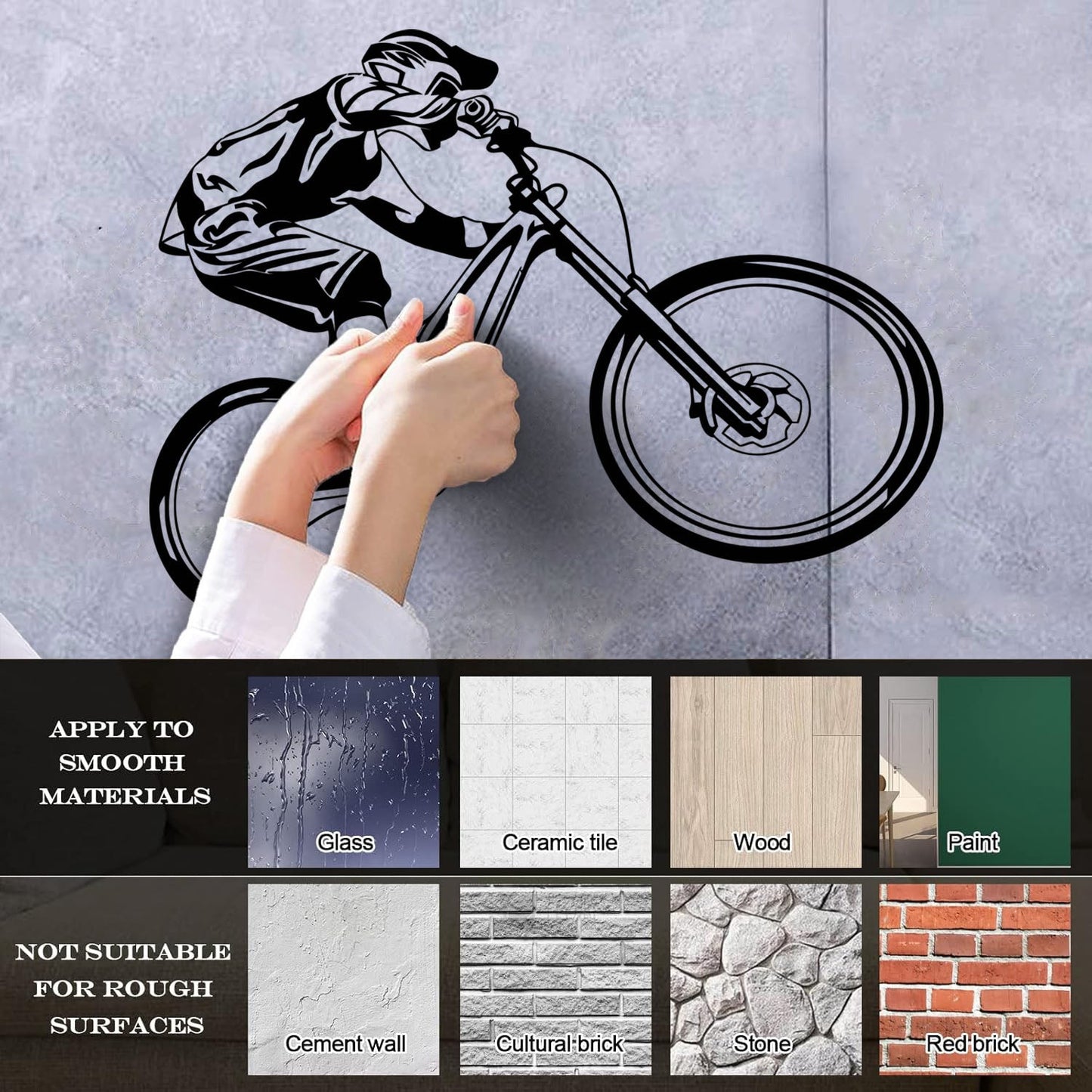 Wall Decals Pvc Bmx Bike Bicycle Sport Cool Store Decoration