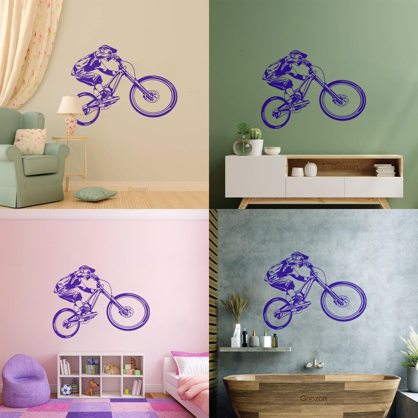 Wall Decals Pvc Bmx Bike Bicycle Sport Cool Store Decoration