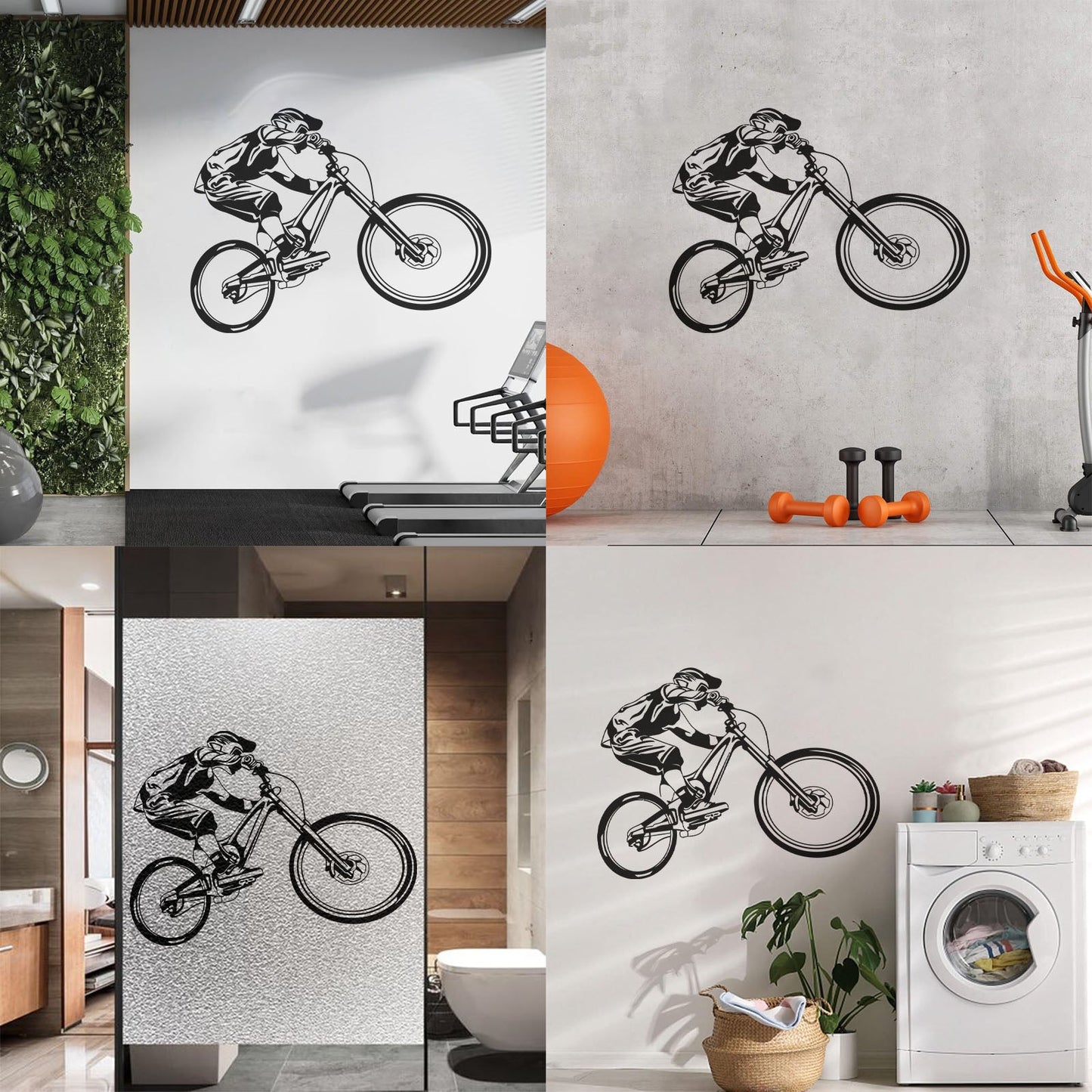 Wall Decals Pvc Bmx Bike Bicycle Sport Cool Store Decoration