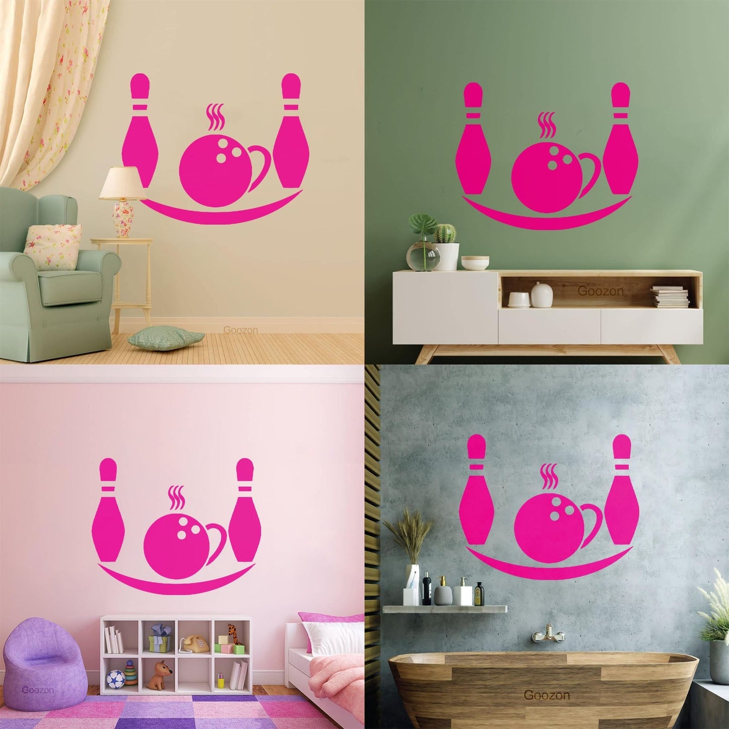 Lettering Stickers Bowling Center Skittles Tenpins Gambling Sport Tattoo Culture