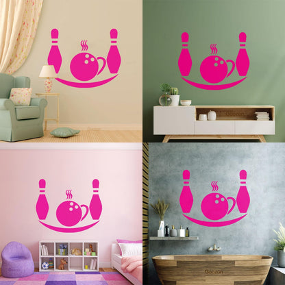 Lettering Stickers Bowling Center Skittles Tenpins Gambling Sport Tattoo Culture