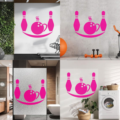 Lettering Stickers Bowling Center Skittles Tenpins Gambling Sport Tattoo Culture