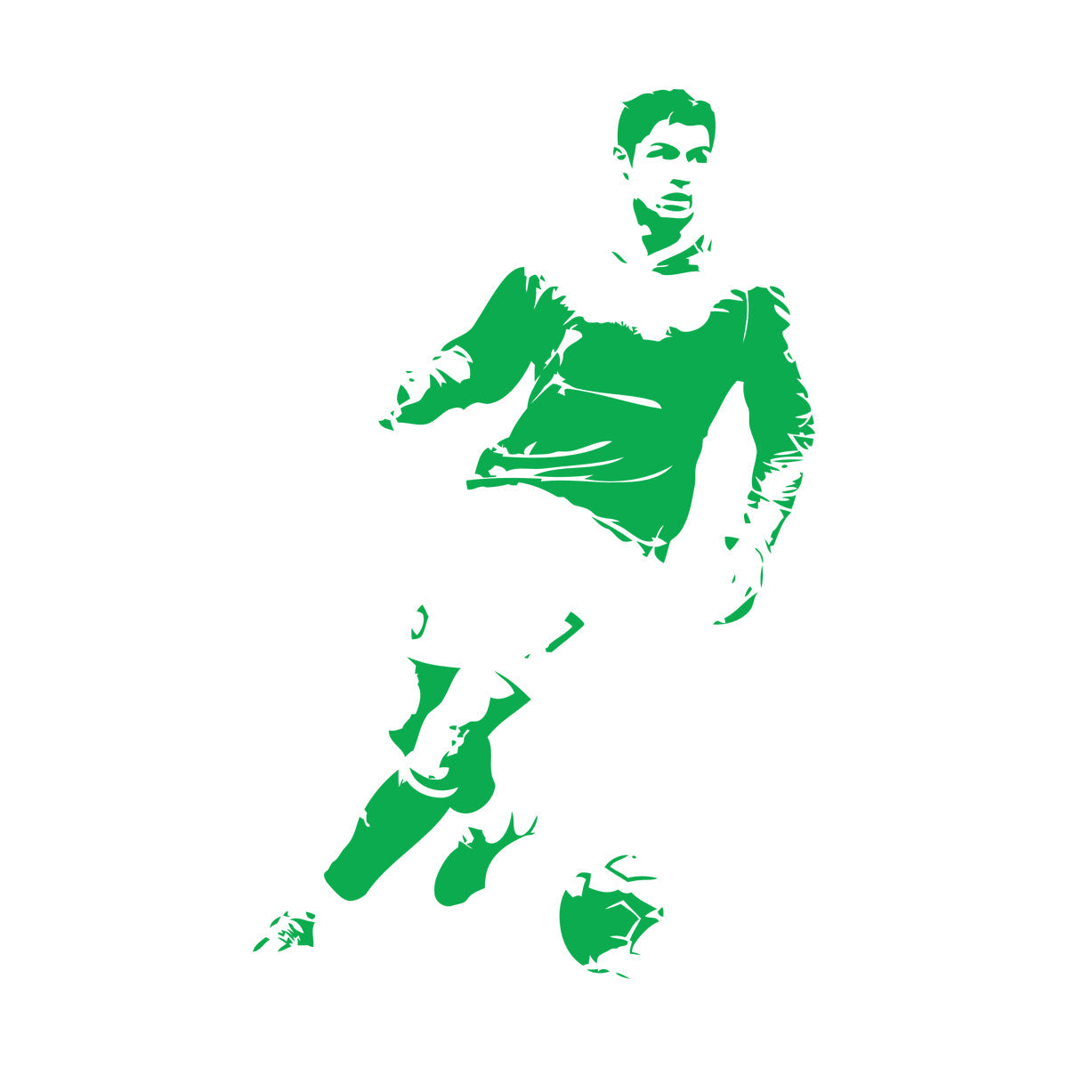 Wall Decals Paster Paper Coccer Athlet Sport Player Ball Sport Removable Without Leaving Glue