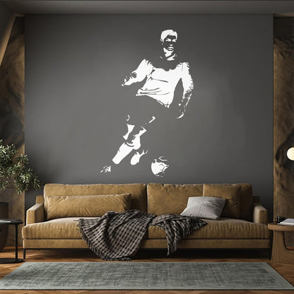 Wall Decals Paster Paper Coccer Athlet Sport Player Ball Sport Removable Without Leaving Glue