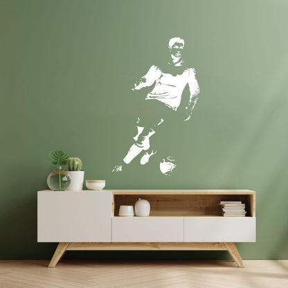 Wall Decals Paster Paper Coccer Athlet Sport Player Ball Sport Removable Without Leaving Glue