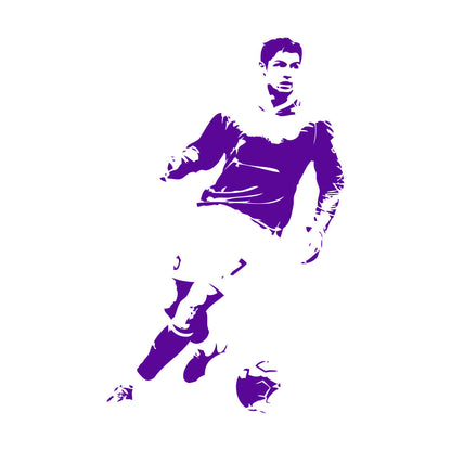 Wall Decals Paster Paper Coccer Athlet Sport Player Ball Sport Removable Without Leaving Glue